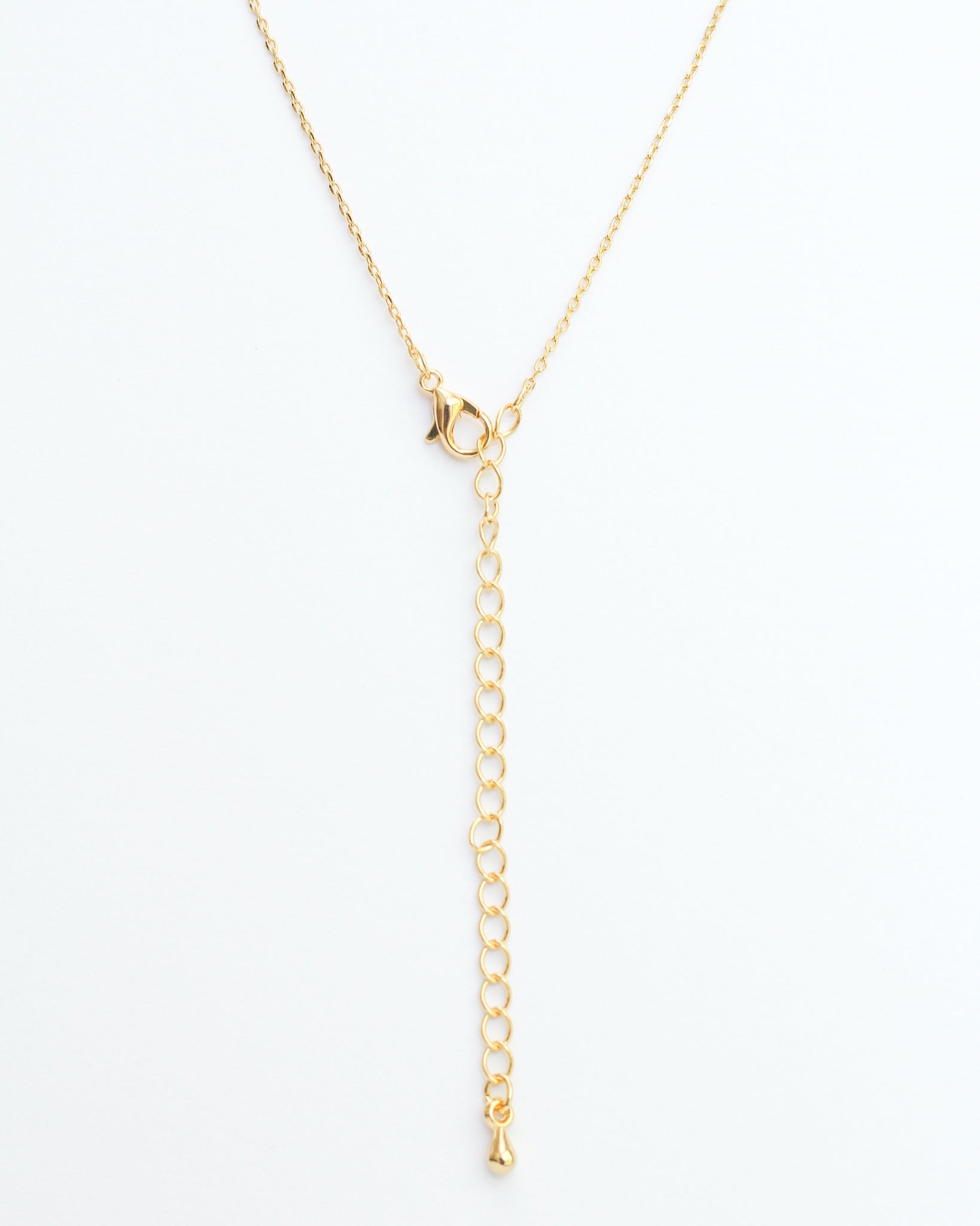 Gold Block Letter Initial Necklace
