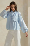 Able - Bow-Tie Neck Blouse