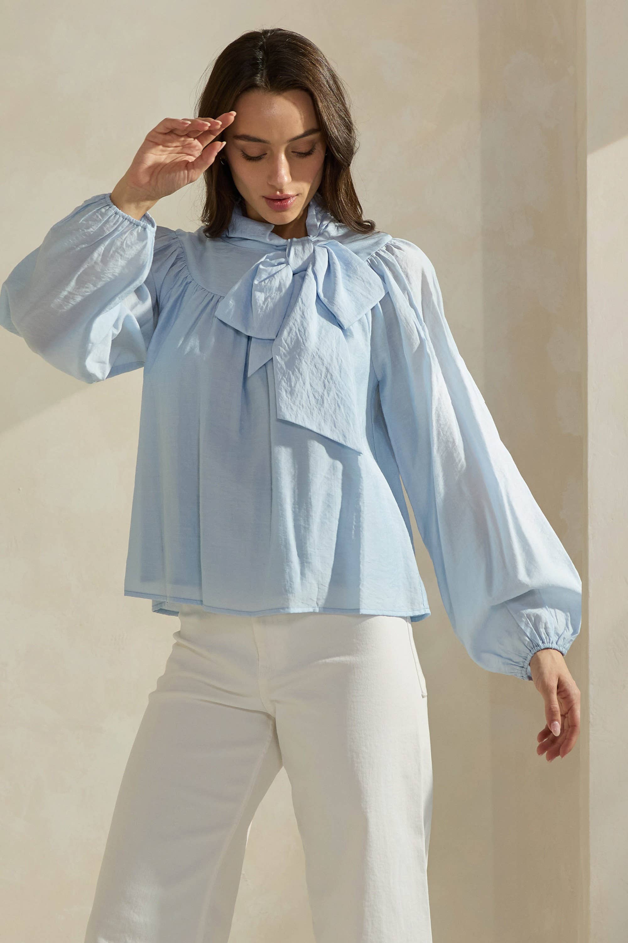 Able - Bow-Tie Neck Blouse