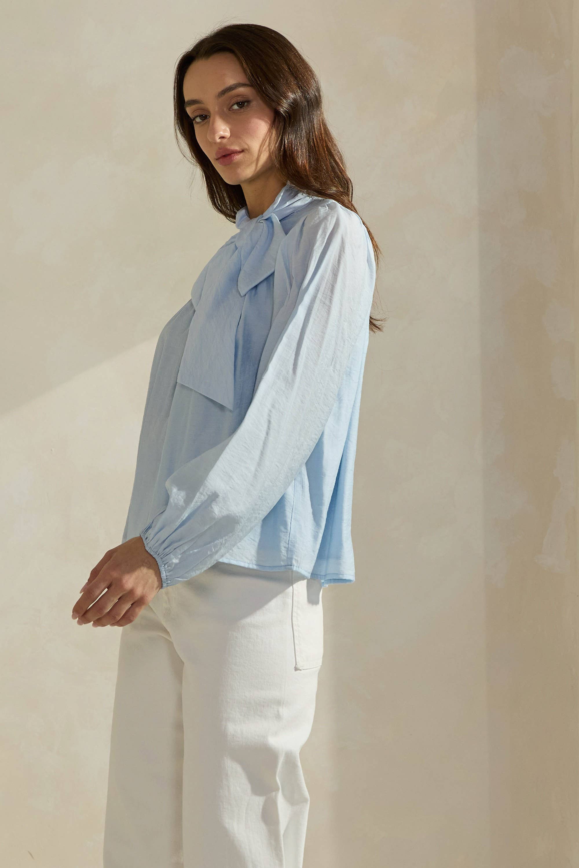 Able - Bow-Tie Neck Blouse