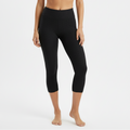 Pyramid Weave Jacquard Capri Legging - Black