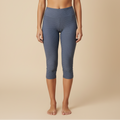 Basket Weave Jacquard Capri Legging - Charcoal