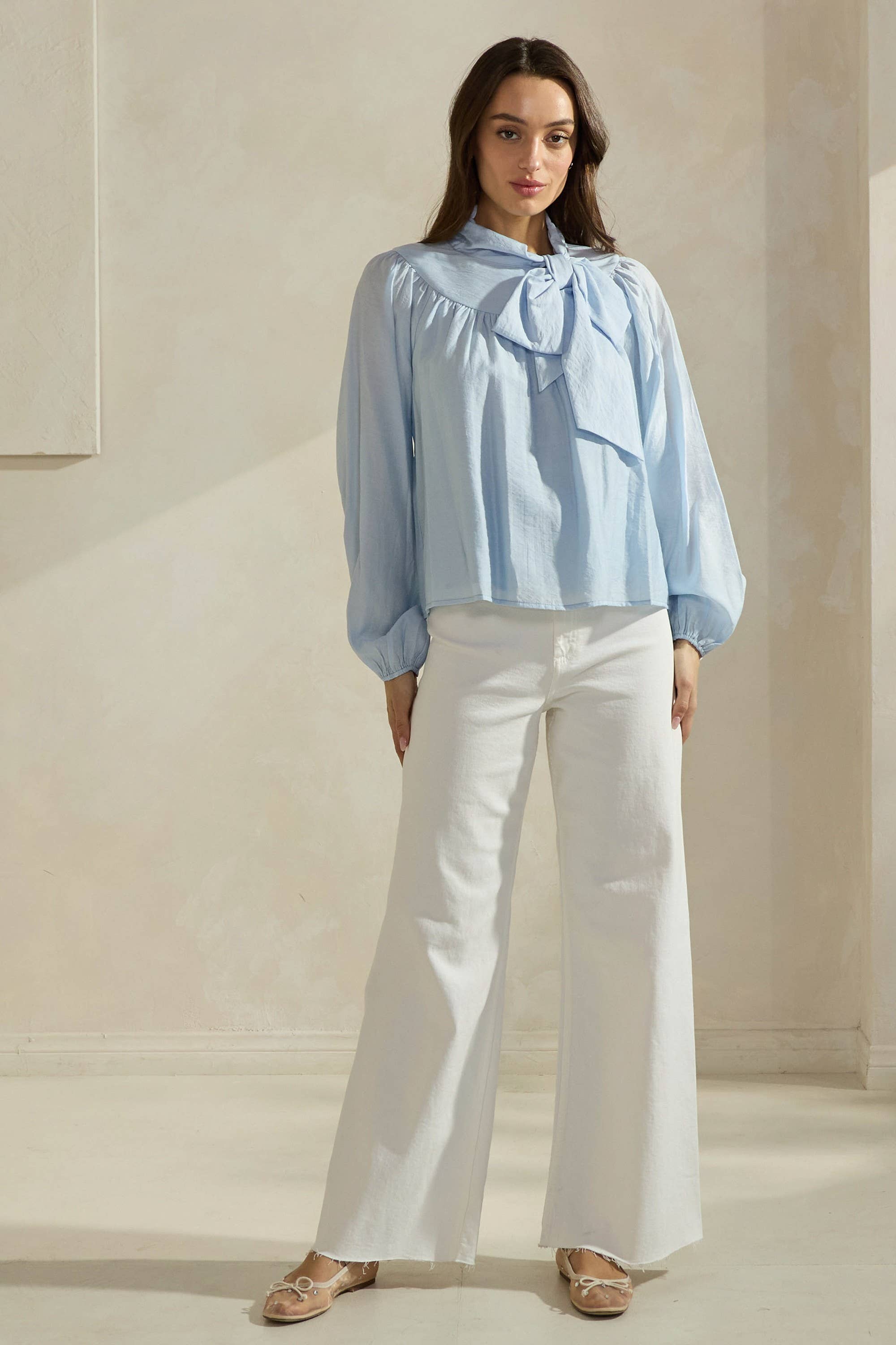 Able - Bow-Tie Neck Blouse