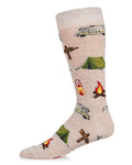 Mens - Happy Camper Bamboo Crew Socks