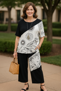 Black And White Wide Pants