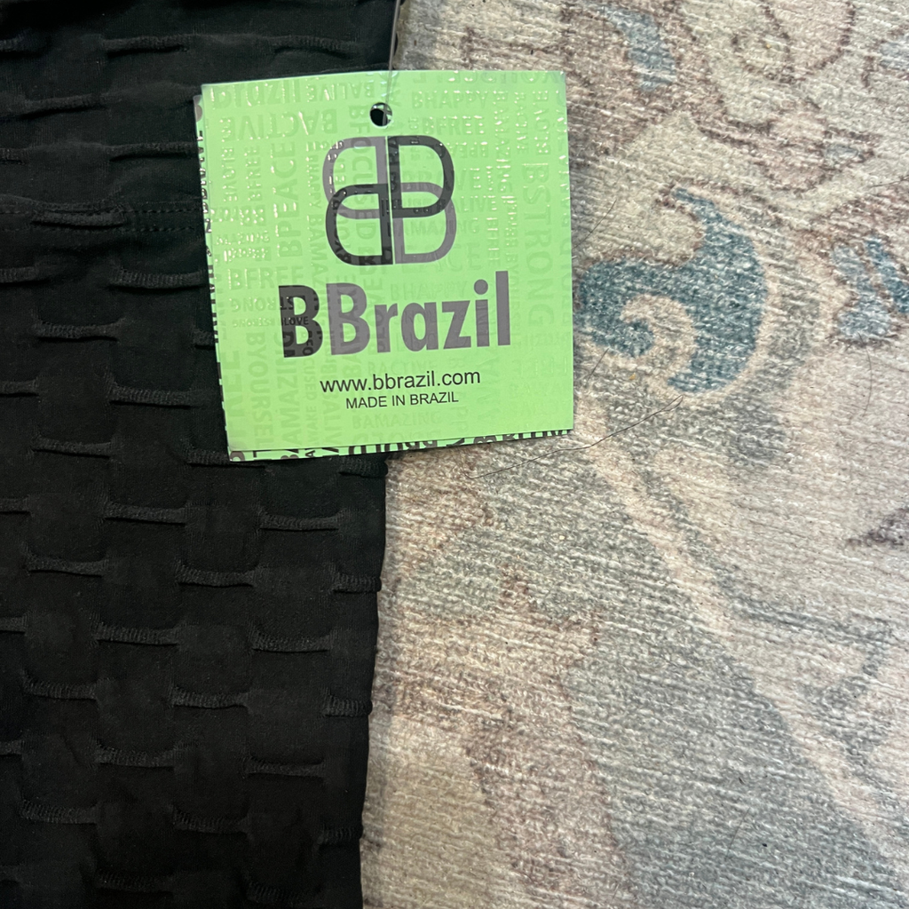 Basket Weave Jacquard Long Legging - Black