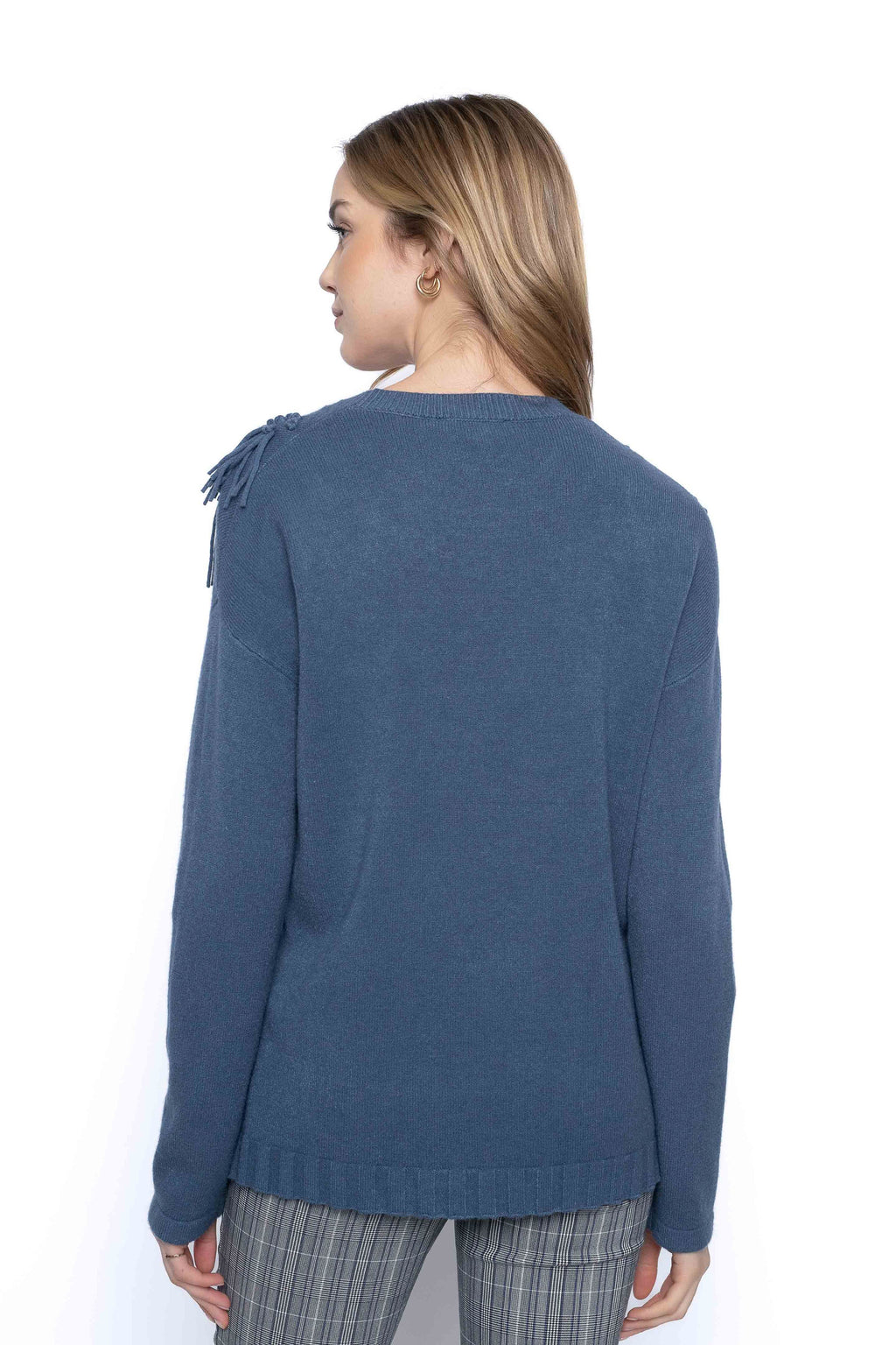 Women’s decorated neckline sweater