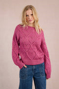 Heart Metallic Knit Sweater
