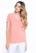 V-Neck Textured Knitted Top