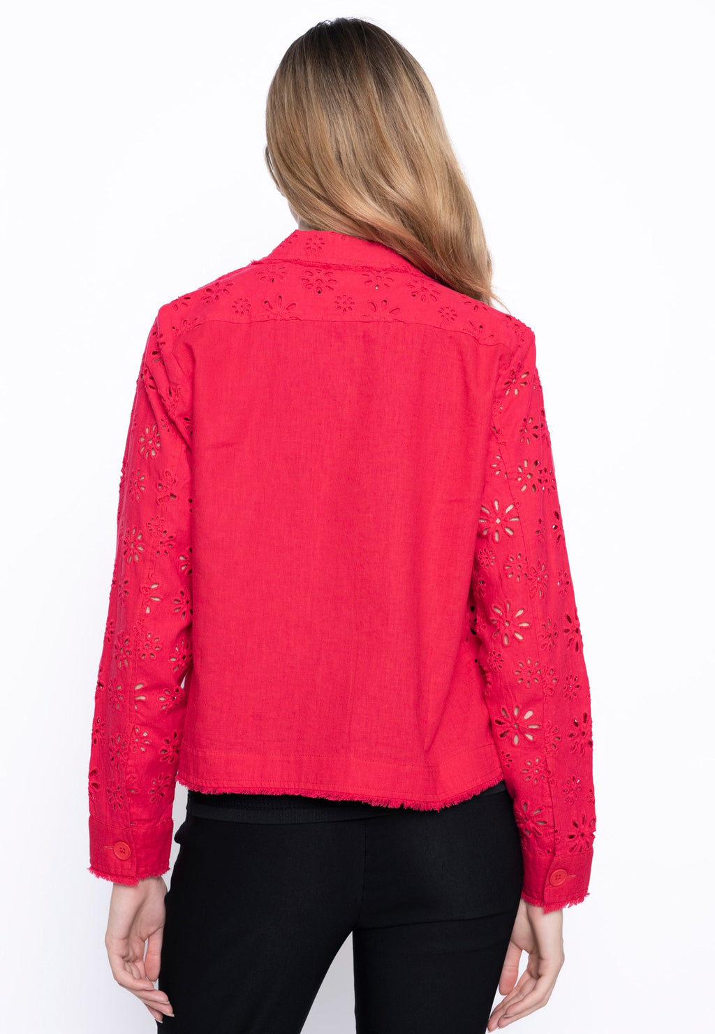 Eyelet Embellished Jacket