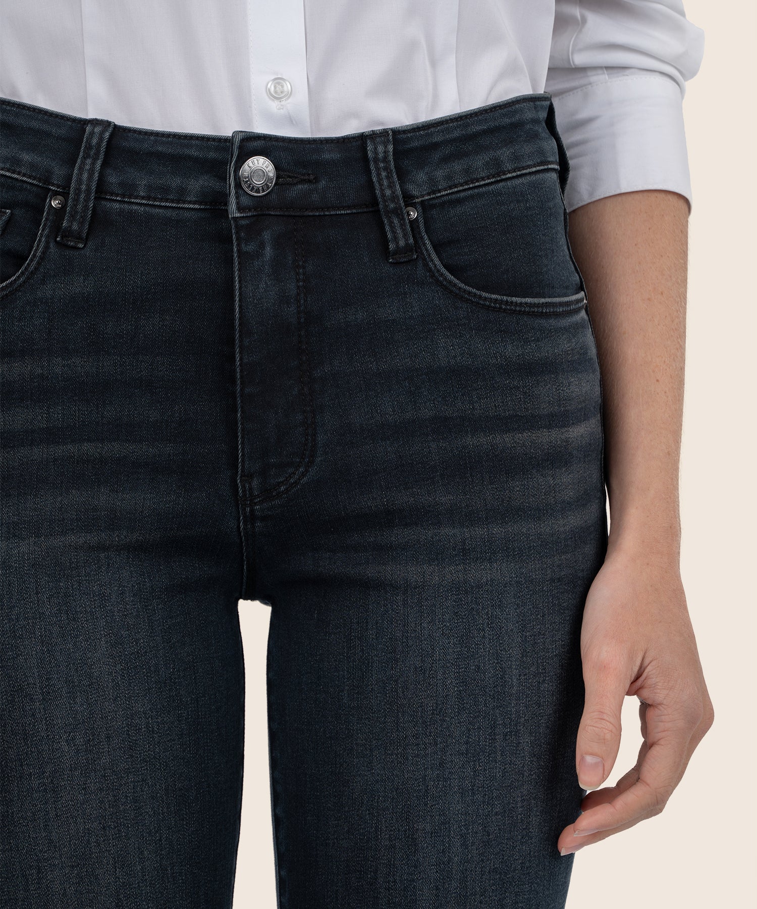 Ana High Rise Fab Ab Flare Denim Pants