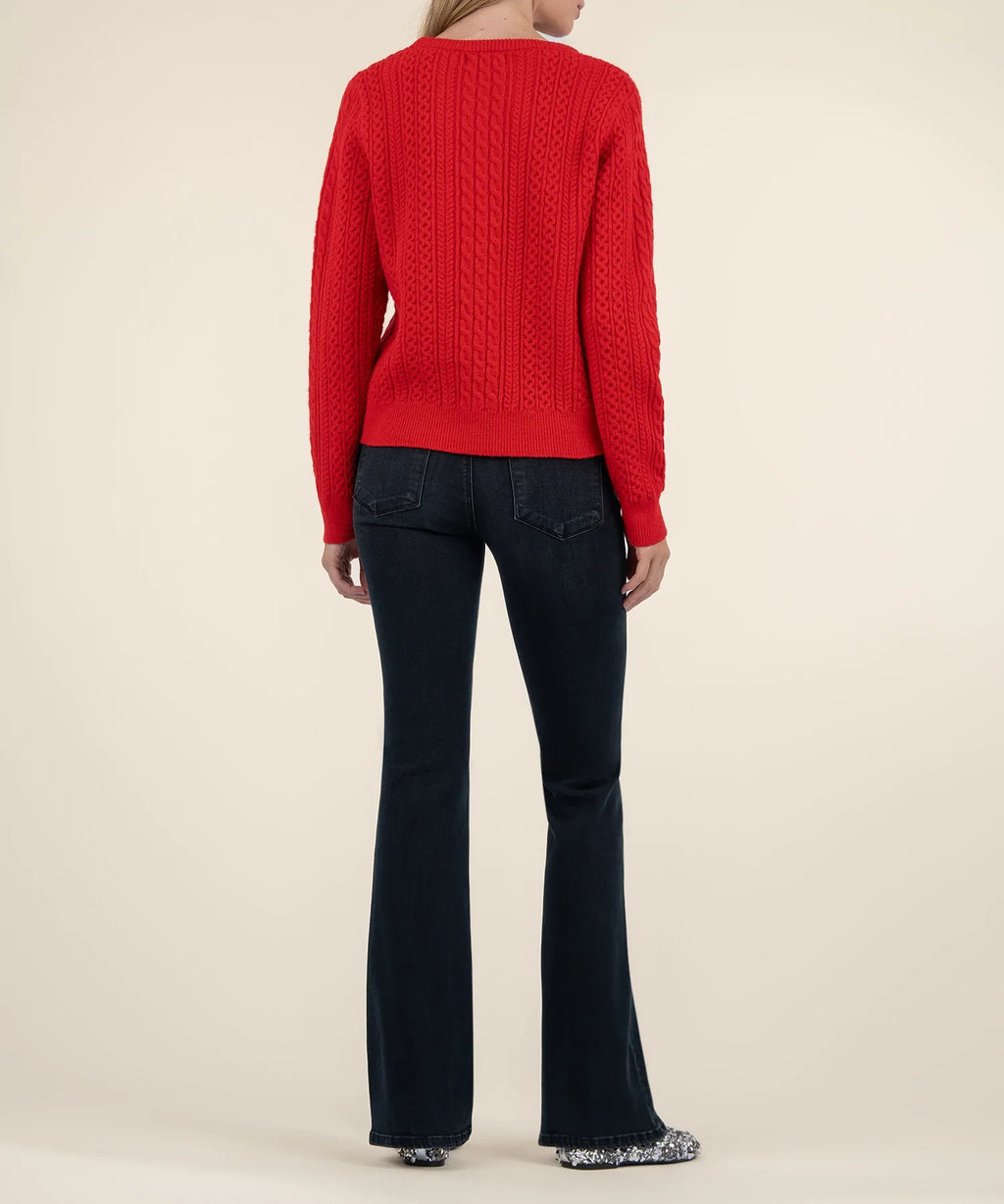 Emerson Scoop Neck Red Sweater