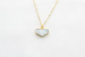 Pentagon Mother of Pearl Pendant Necklace