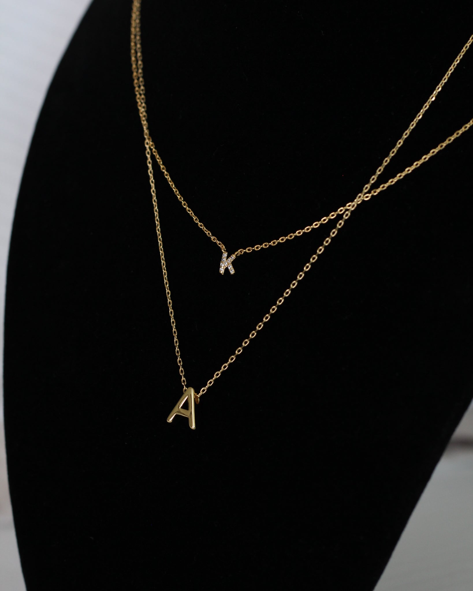Mini Pave Initial Necklace