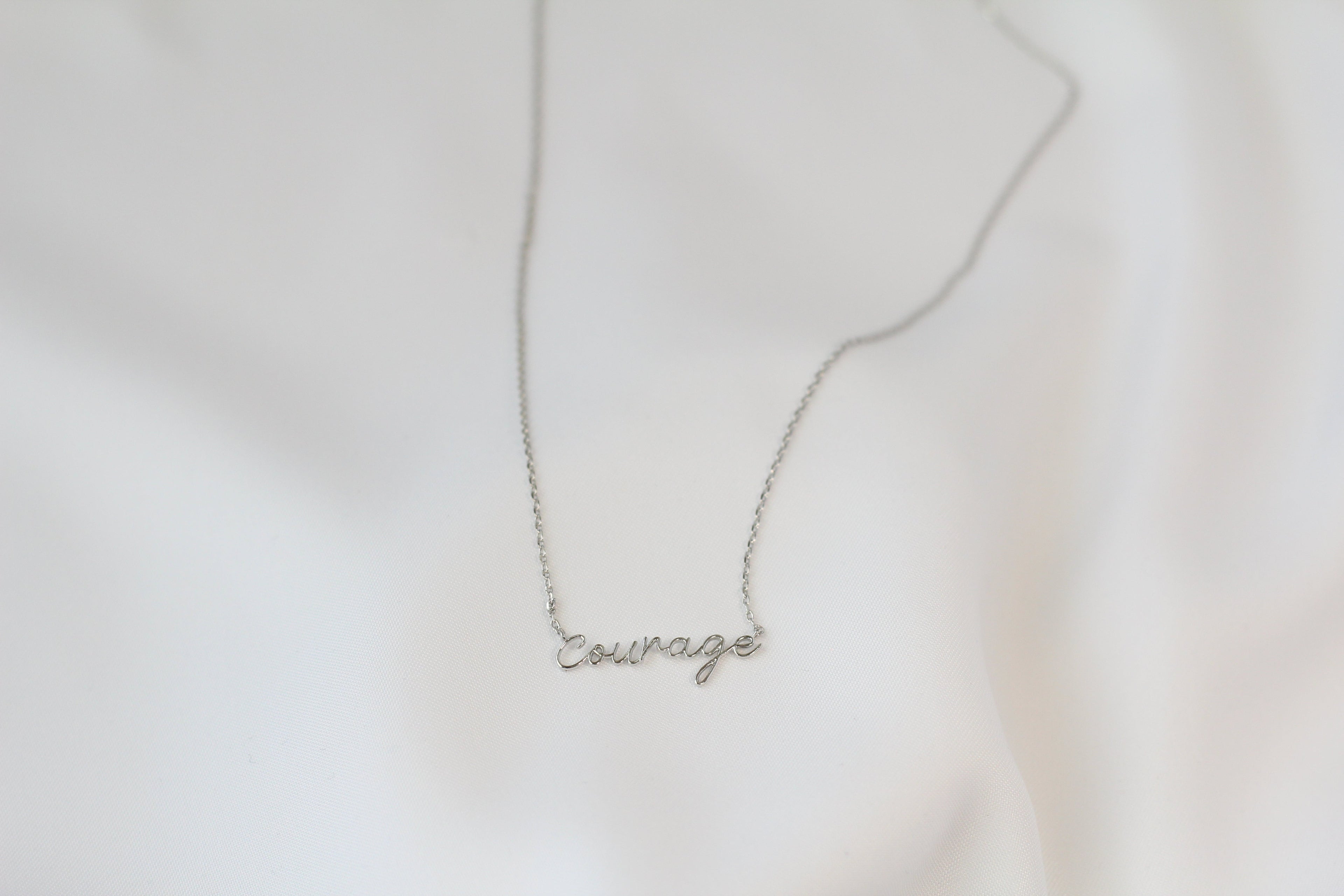 Courage Necklace - Dainty Script