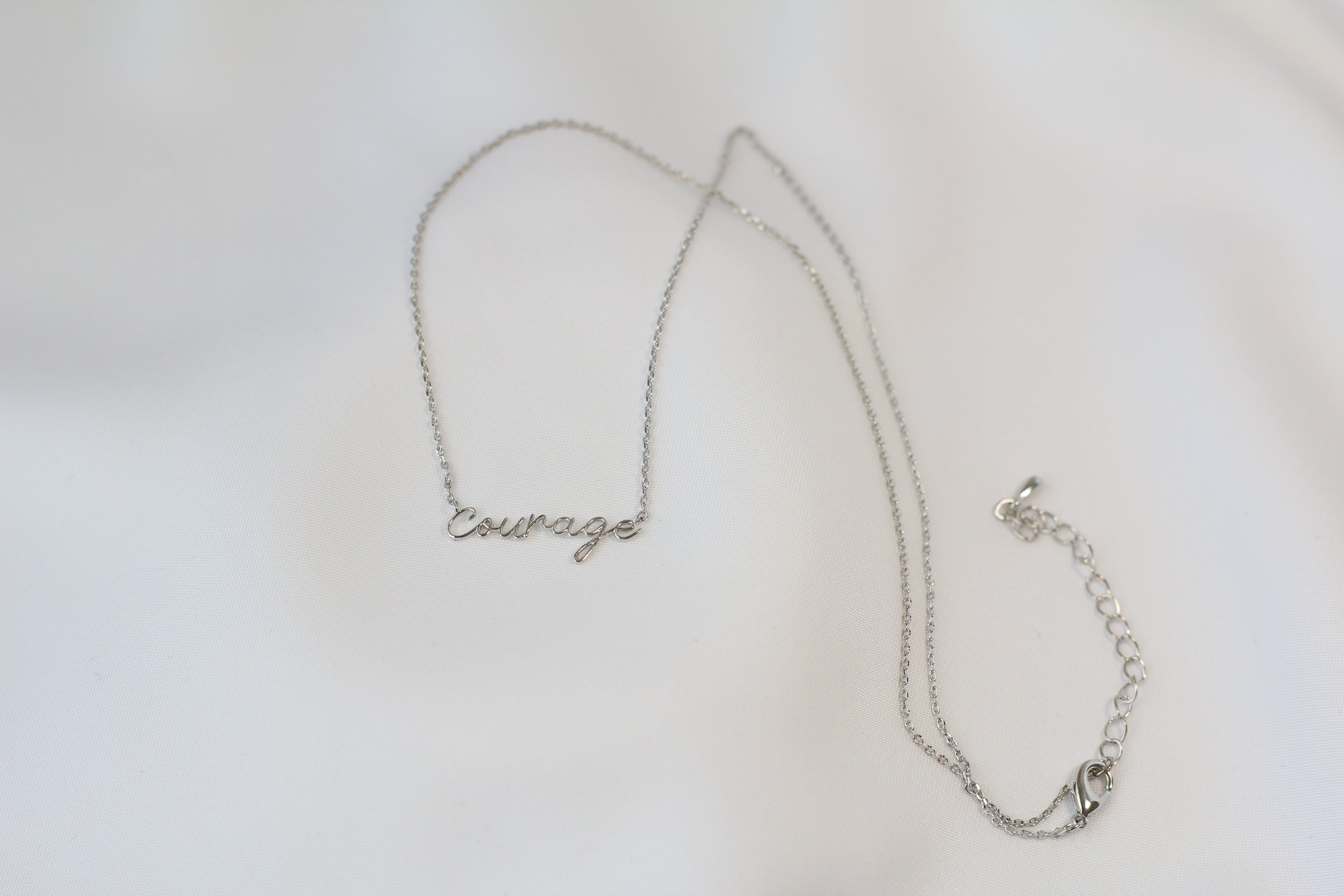 Courage Necklace - Dainty Script