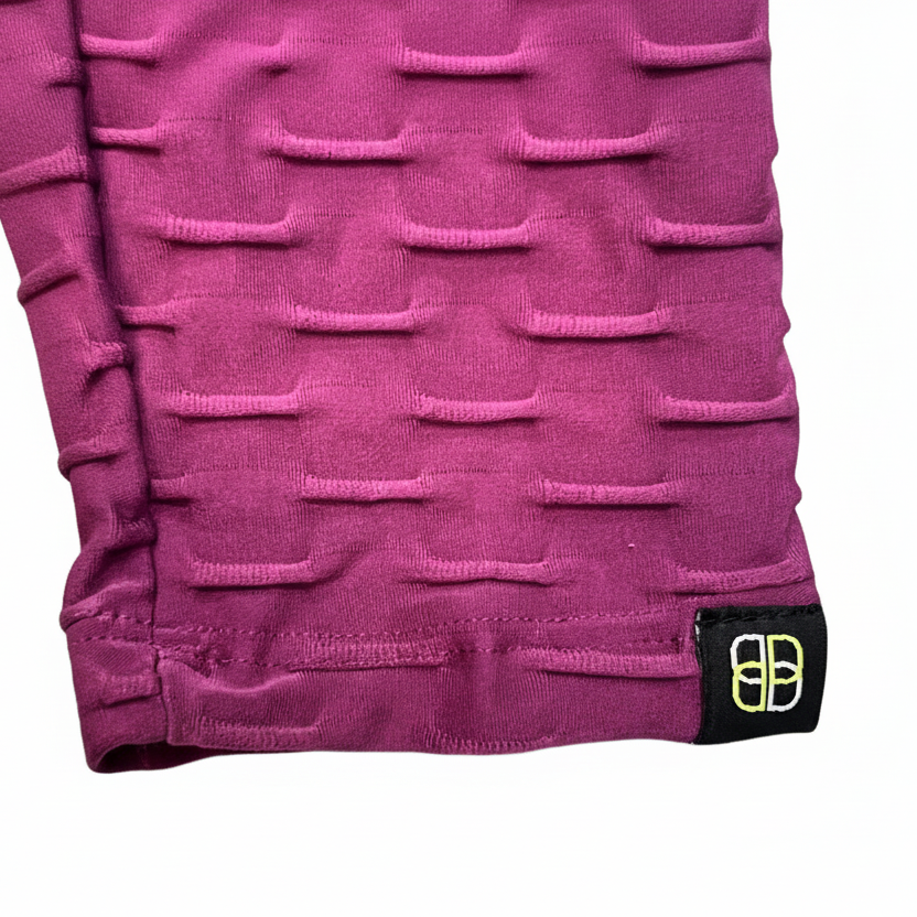 Basket Weave Jacquard Long Legging - Magenta