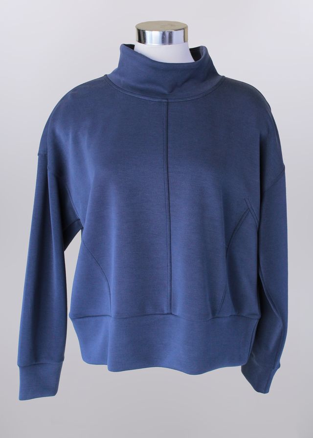 Oversized Mock Neck Sweatshirt