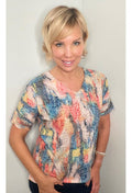 Multicolor Short Sleeve Top