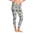 Monochrome Geometric Stretchy Leggings - Active Wear - Dipaliz