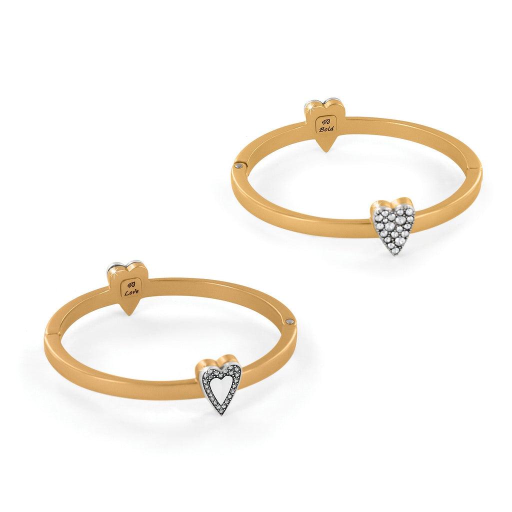 Brighton Love Messages Be Bold Hinged Bangle
